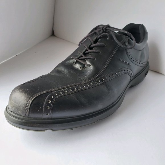 Ecco | Hydromax Black Oxford Golf Shoes 46